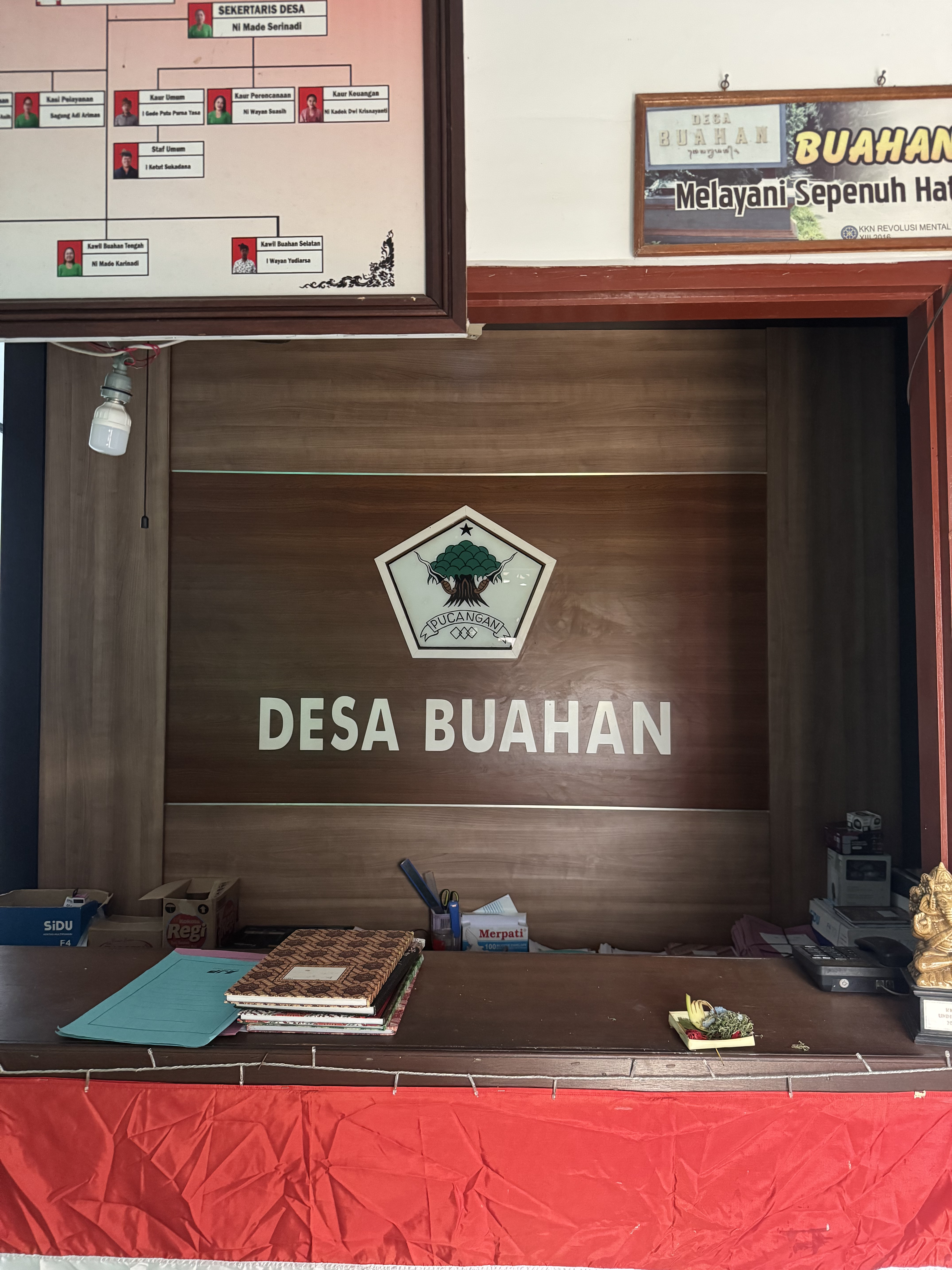 Lobby Kantor Prebekel Desa Buahan